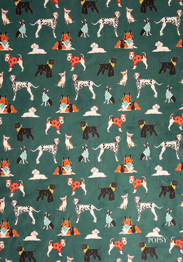 Posh Pooch Print Sherpa Pet Blanket