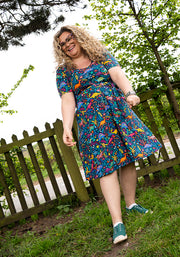 Dorea Dinosaur Print Cotton Dress