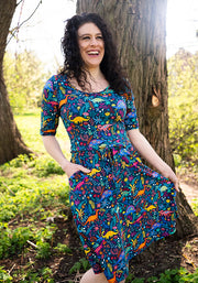 Dorea Dinosaur Print Cotton Dress