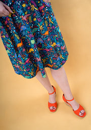Dorea Dinosaur Print Cotton Dress