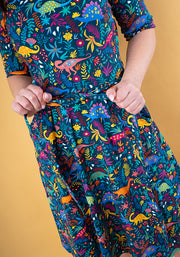 Dorea Dinosaur Print Cotton Dress
