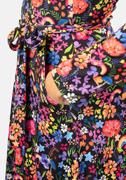 Dori Garden Rainbows Print Midi Dress