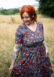 Doria Aussie Animal Print Tiered Hem Dress