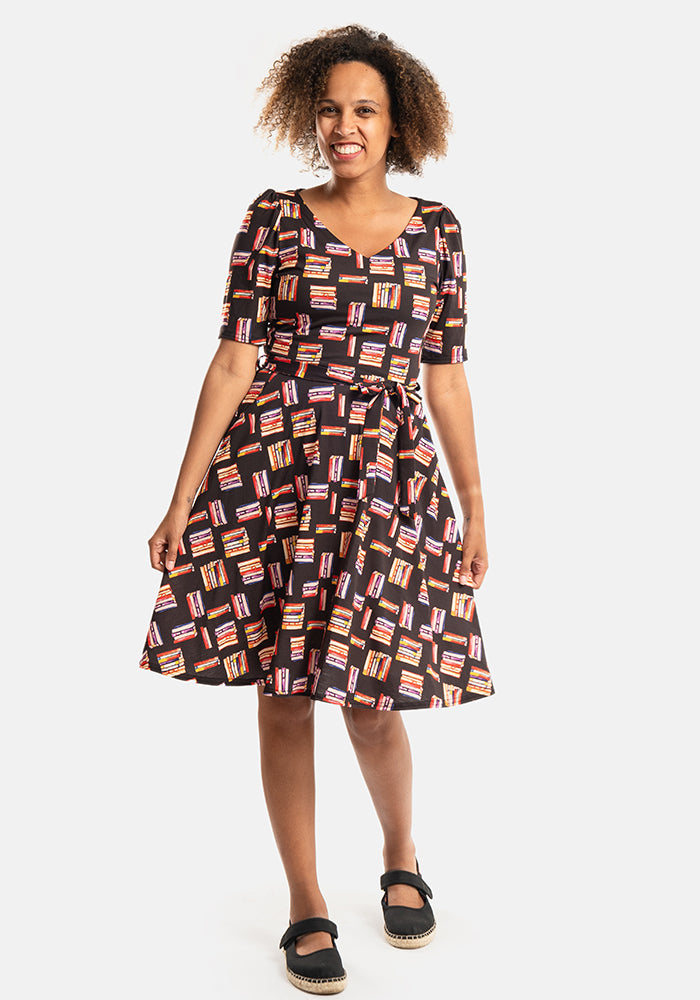 Book print dress sales