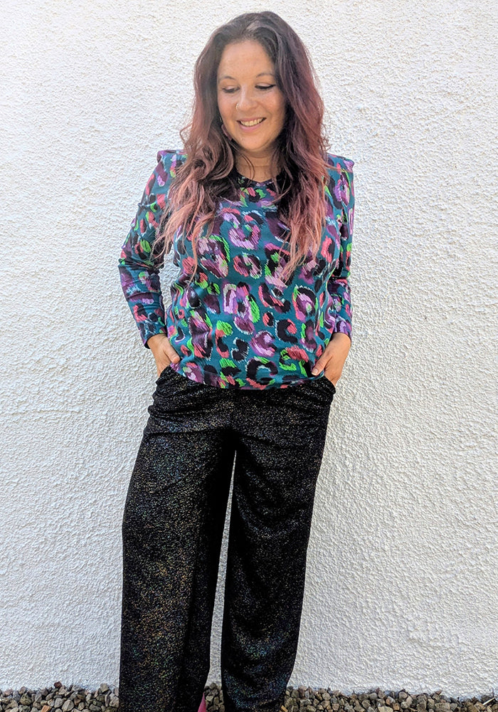 Dorine Neon Animal Print Top