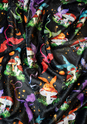 Dragon Mushroom Pop Under Plush Blanket
