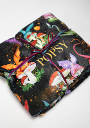 Dragon Mushroom Pop Under Plush Blanket