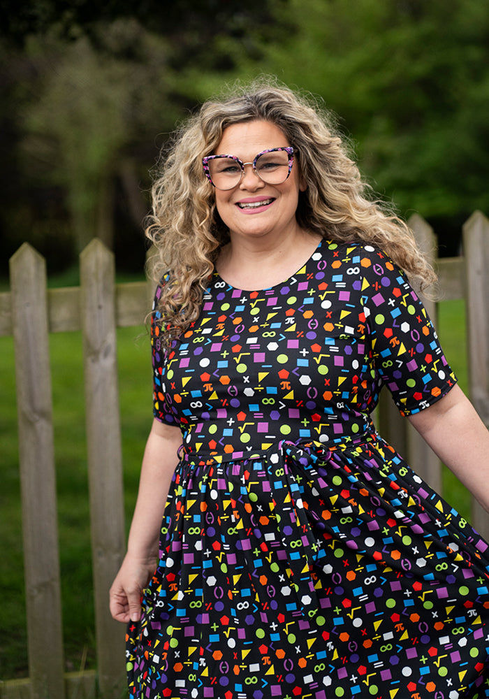 Drew Bright Maths Shape Print Dress