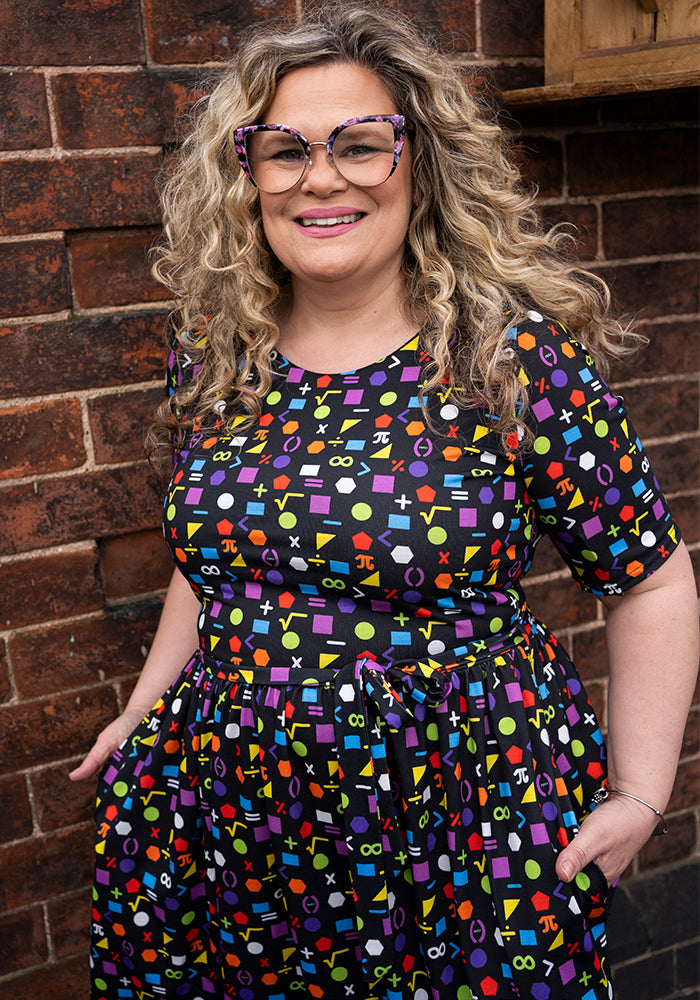Drew Bright Maths Shape Print Dress