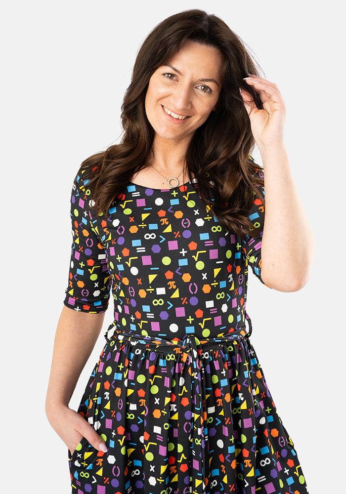 Drew Bright Maths Shape Print Dress
