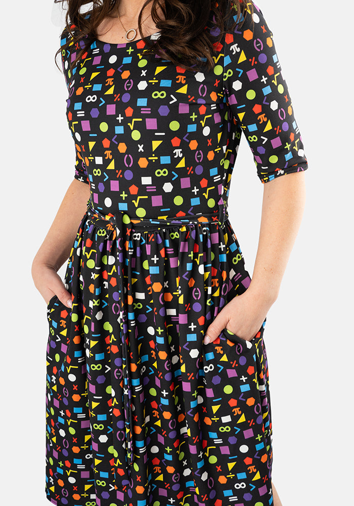Drew Bright Maths Shape Print Dress