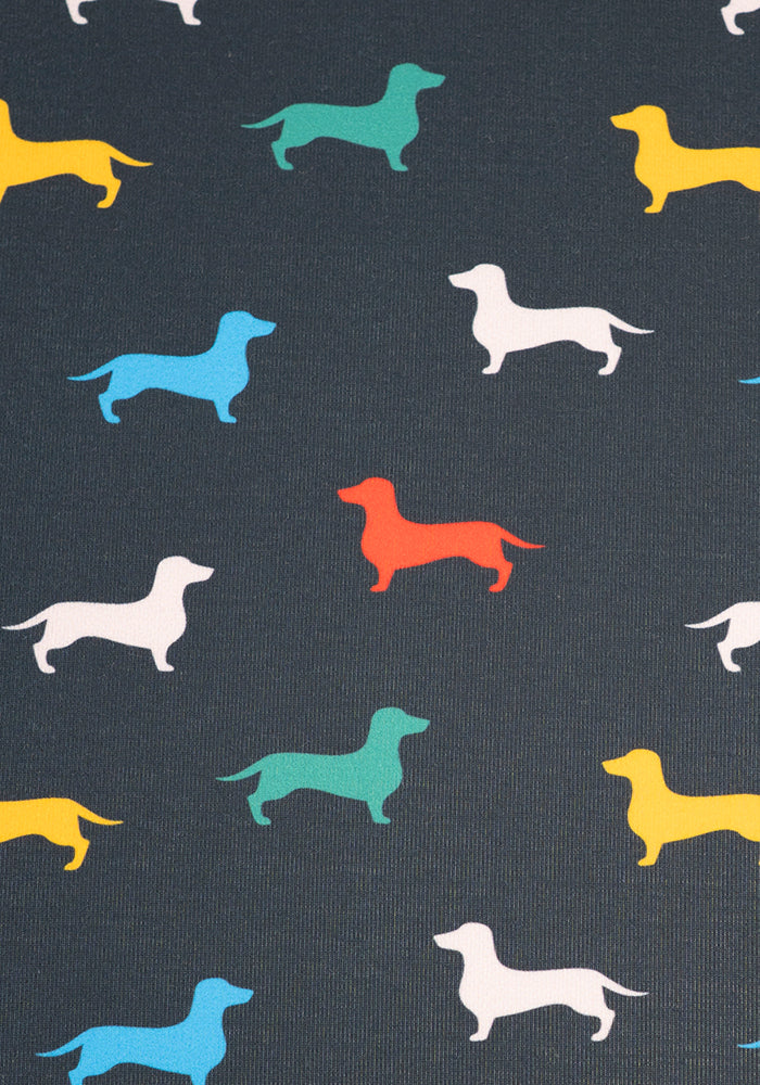 Second angle of Eastyn Sausage Dogs Print Jersey Midi Dress