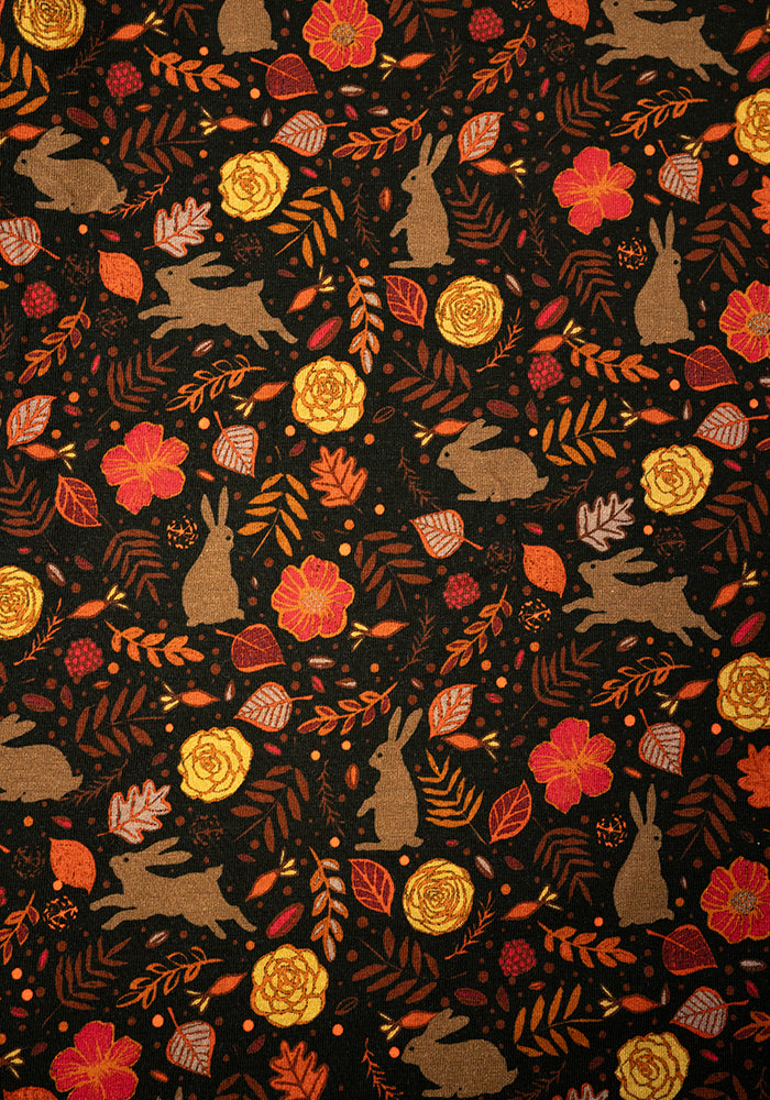 Second angle of Echo Brown Rabbit Print Cotton Midi Dress