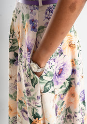 Edna Vintage Floral Print Swing Dress