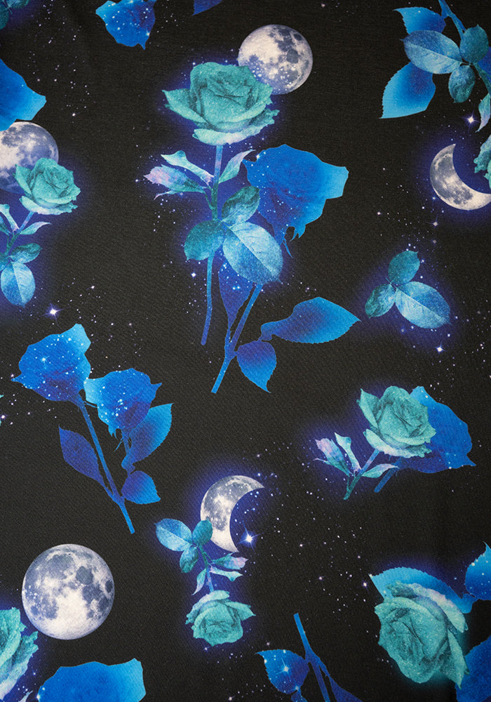 Second angle of Adena Moonlit Rose Print Swing Dress
