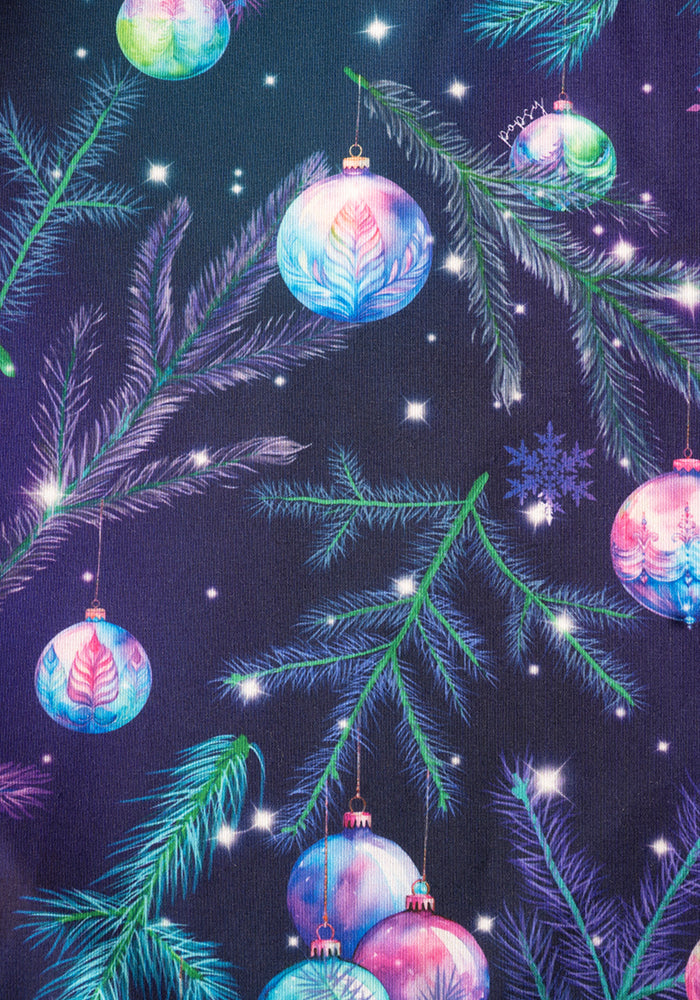 Eira Festive Baubles Print Jersey Dress