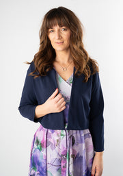 Elena Dark Navy Bolero Jacket