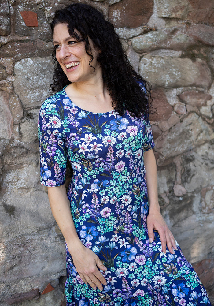 Elenor Floral Mosaic Print Dress
