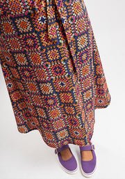Eleonore Crochet Print Midi Dress