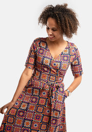 Eleonore Crochet Print Midi Dress