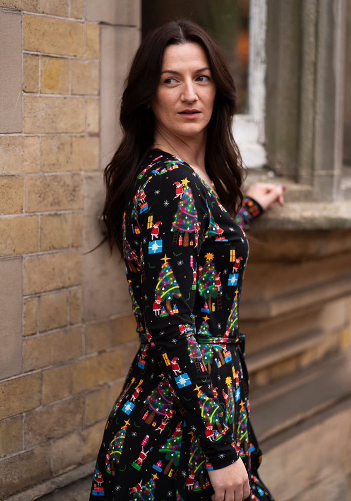 Elfreda Tree Elves Cotton Midi Dress I Christmas I Popsy Clothing