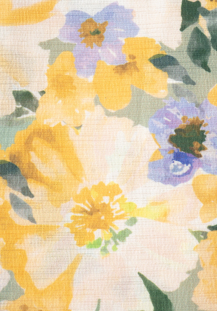 Elisabeth Pretty Floral Print Tiered Hem Midi Dress