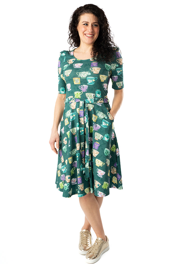 Fifth angle of Ella-Rose Herbal Tea Print Cotton Dress