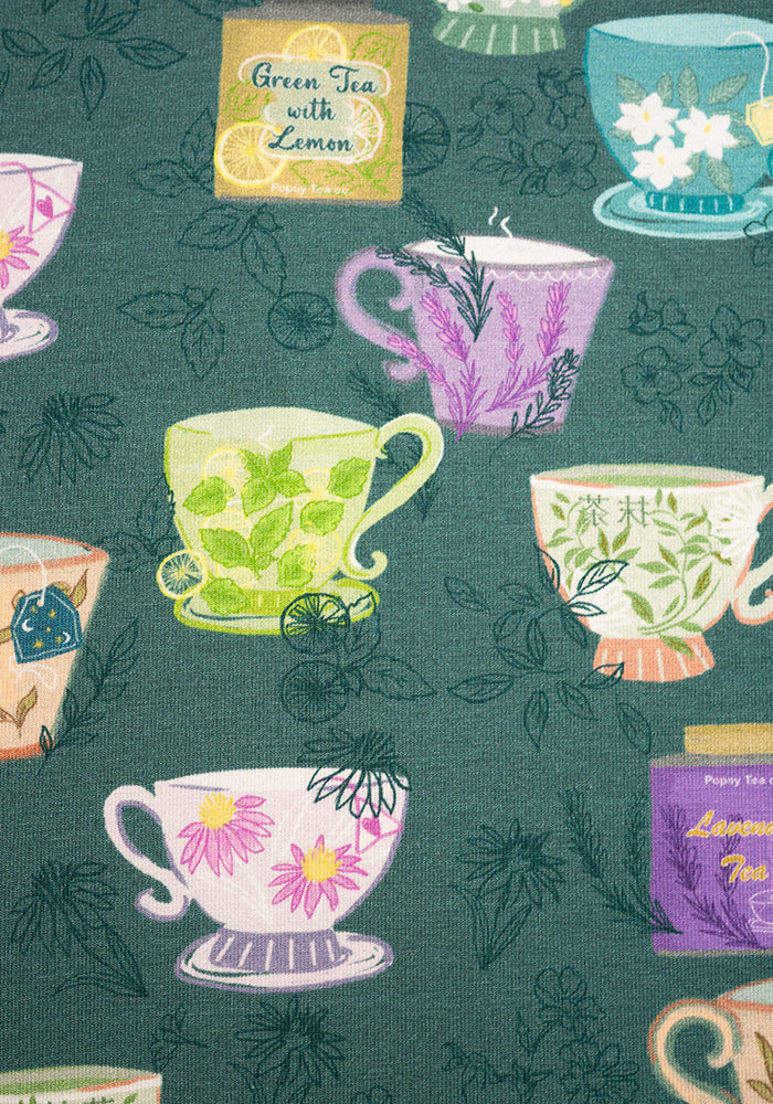 Second angle of Ella-Rose Herbal Tea Print Cotton Dress