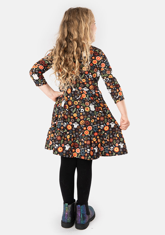 Children's Ghouls & Ghosts Print Dress (Elvera)