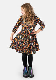 Children's Ghouls & Ghosts Print Dress (Elvera)