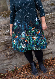 Emberly Fox Border Print Cotton Dress