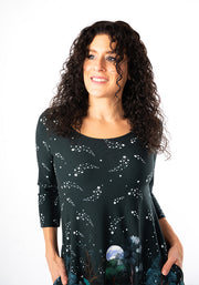 Emberly Fox Border Print Cotton Dress