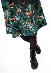 Emberly Fox Border Print Cotton Dress