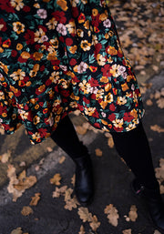 Emerence Ditsy Floral Print Tiered Hem Dress