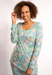 Emerie Rabbit Garden Print Pyjama Set