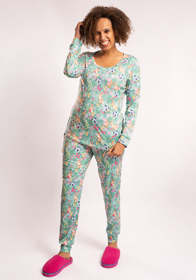 Emerie Rabbit Garden Print Pyjama Set