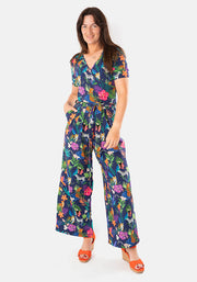 Ephron Jungle Fever Print Cotton Jumpsuit