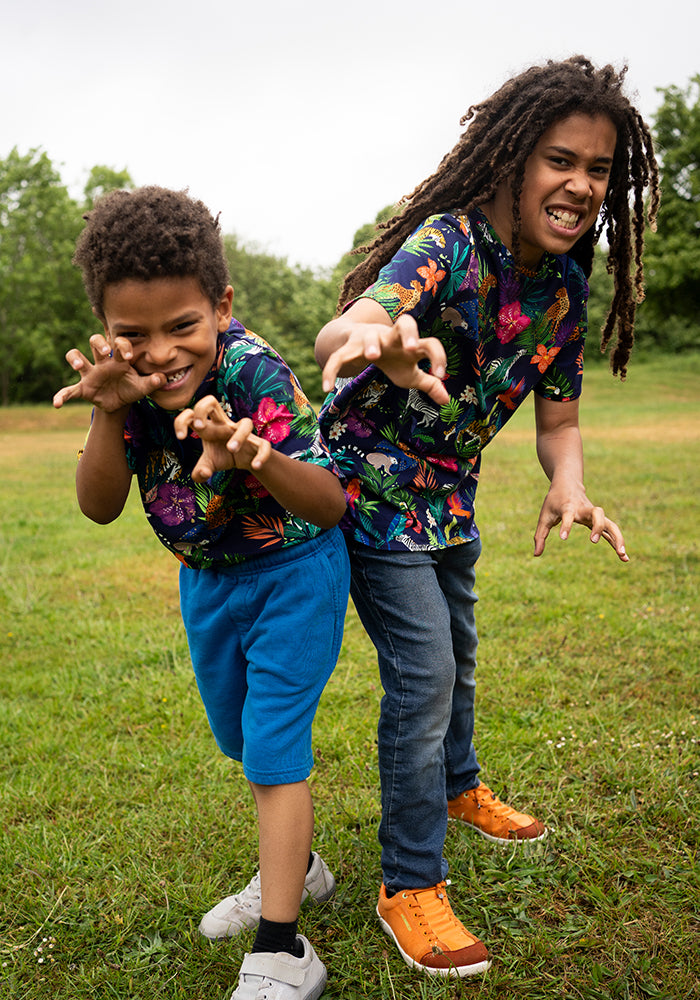 Children's Jungle Fever Print Cotton T-Shirt (Ephron)