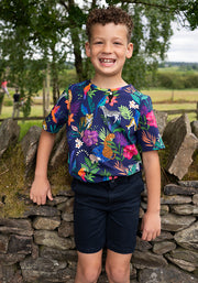 Children's Jungle Fever Print Cotton T-Shirt (Ephron)