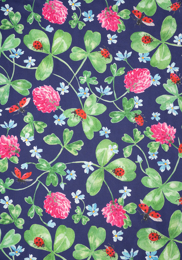 Maura Shamrock And Ladybird Print Midi Dress