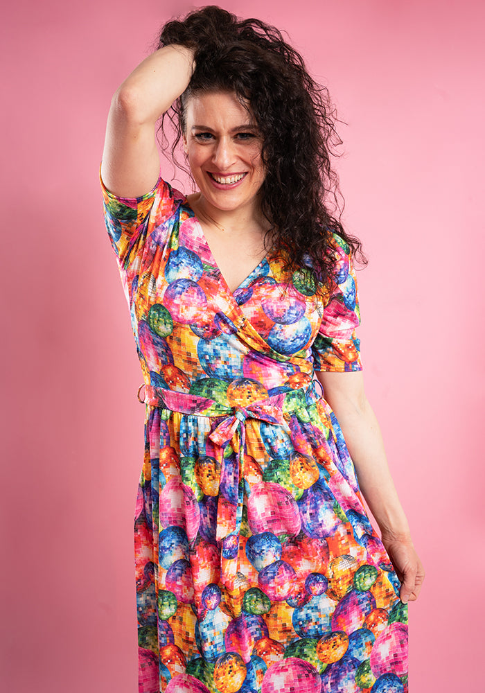 Esmeray Disco Ball Print Midaxi Dress
