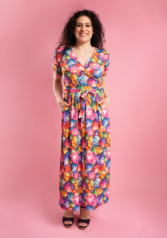 Esmeray Disco Ball Print Midaxi Dress