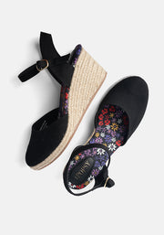 Black Espadrille Wedges
