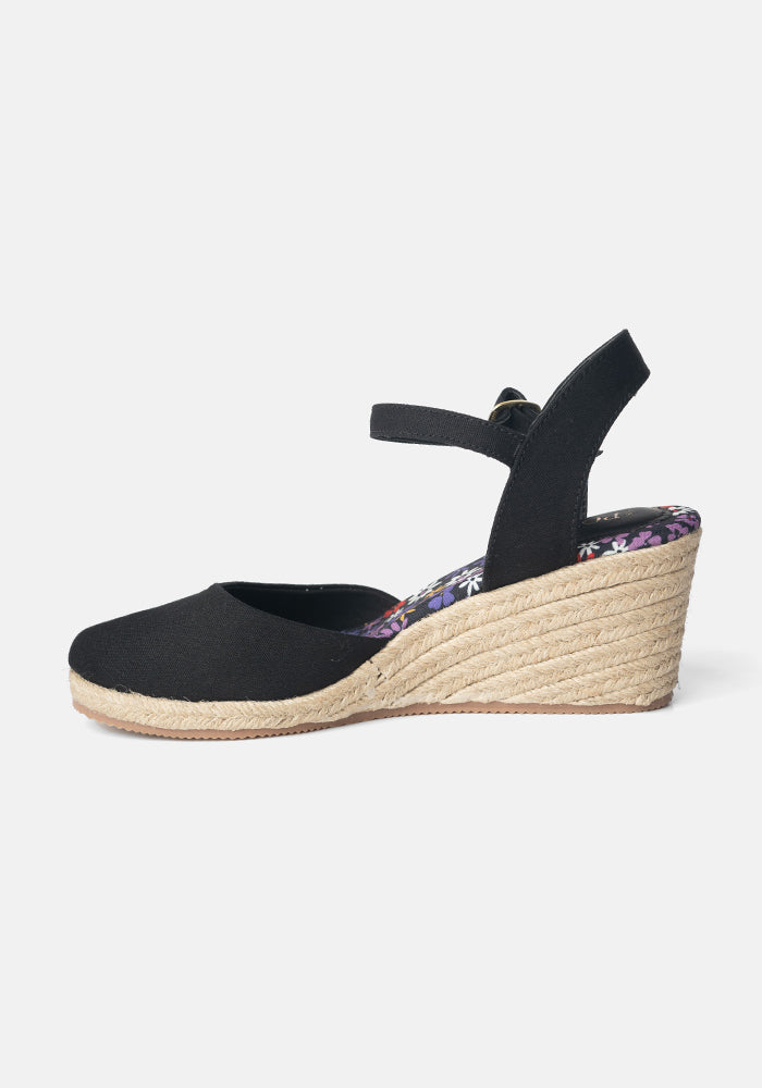 Black Espadrille Wedges
