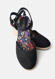 Black Espadrille Wedges
