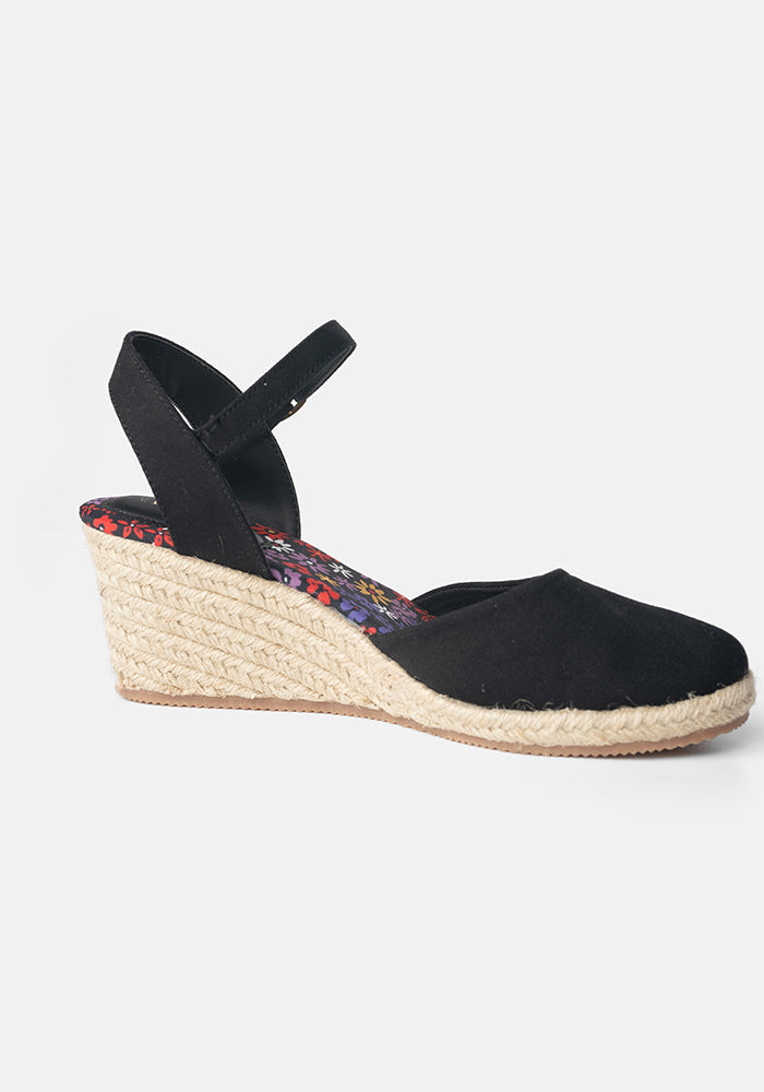 Black Espadrille Wedges