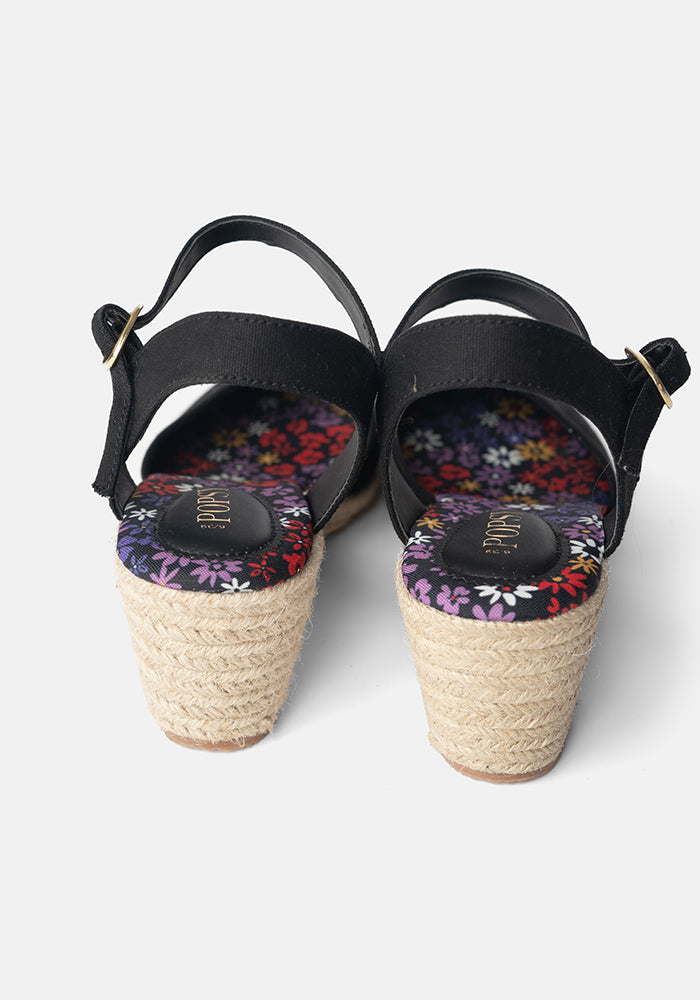 Black Espadrille Wedges