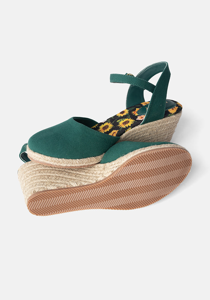 Green Espadrille Wedges