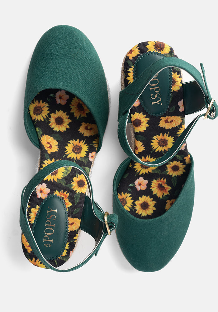 Green Espadrille Wedges
