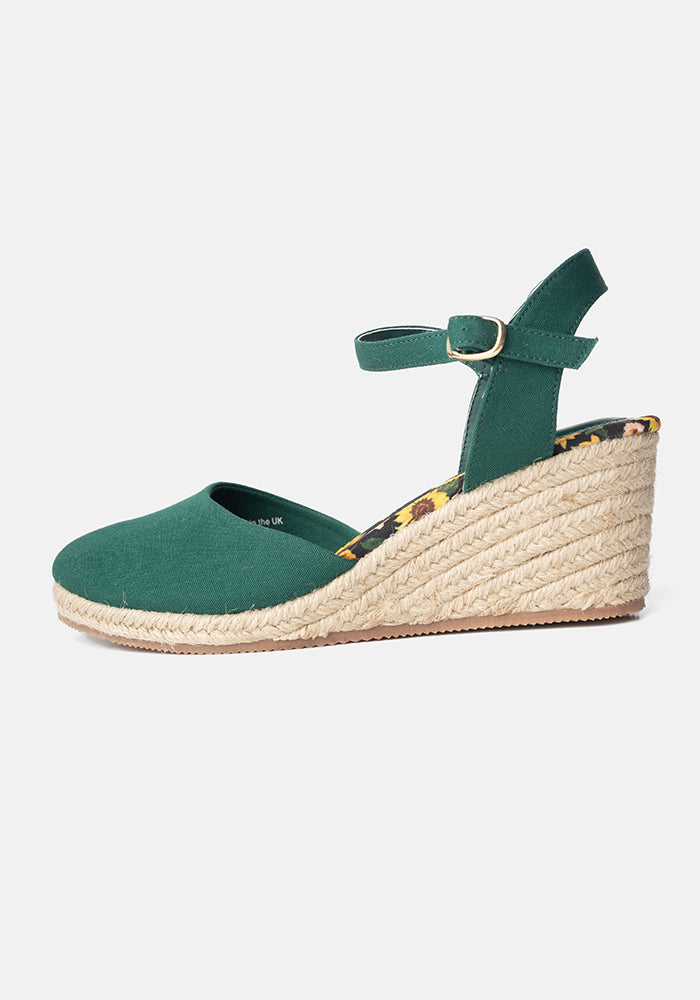 Green Espadrille Wedges